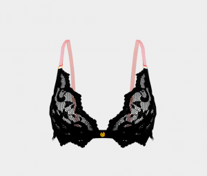 black lacy triangle bralette beautiful comfy bra